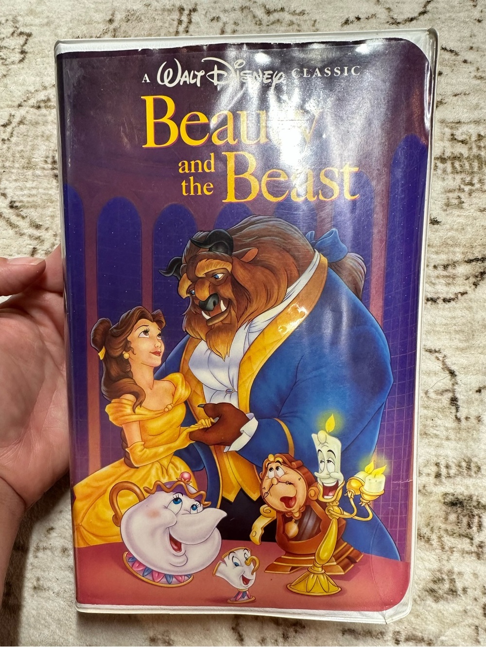 Disney Black Diamond Beauty & The Beast VHS Tape with Clamshell